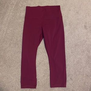 maroon lulu lemon leggings